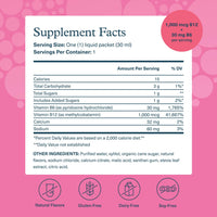 Thumbnail for Youtheory Vitamin B12 B6, Daily Energy and Brain Support Supplement, Liquid Raspberry Flavor, 12 – 1oz Single Serving Packets
