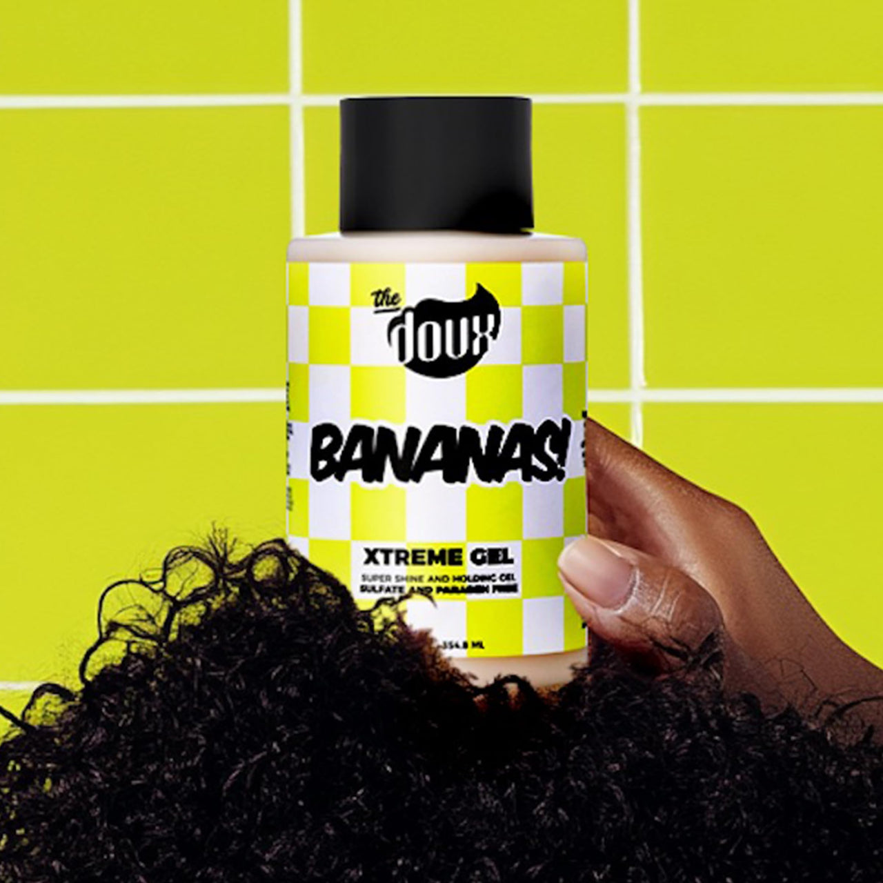 Bananas Xtreme Hold Hair Gel for Curly Hair –Strong Hold Styling Gel with Frizz Control & Shine –Hair Gel for Women & Men, Curl Gel for Wavy Hair, Natural Hair, Protective Styles & Defined Curls, 12oz