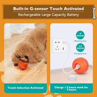 Thumbnail for PetDroid Interactive Dog Toys Dog Ball, [Newly Upgraded] Durable Motion Activated Automatic Rolling Ball Toys for/Small/Medium/Large Dogs,USB Rechargeable(Orange)