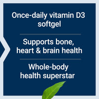 Thumbnail for Life Extension Vitamin D3 125 mcg (5000 IU), Bone Health, Brain Performance, Immune System Support, Gluten-Free, Non-GMO, Once Daily, Two-Month Supply, 60 Softgels