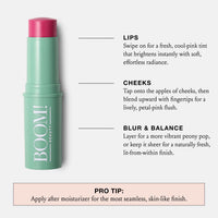 Thumbnail for Boomstick Peony Pink ™ - Multistick for Cheeks & Lips - Vegan, Cream Blush Stick & Lipstick - Makeup for Older Women & Mature Skin Boom Stick By Cindy Joseph