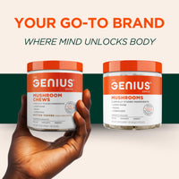 Thumbnail for Genius Mushroom Supplement - Full-Spectrum Lion’s Mane, Cordyceps, Reishi -Daily Brain Nootropic for Energy, Focus, Memory & Overall Wellness - 180 Capsules – Organic for Mental Clarity & Performance