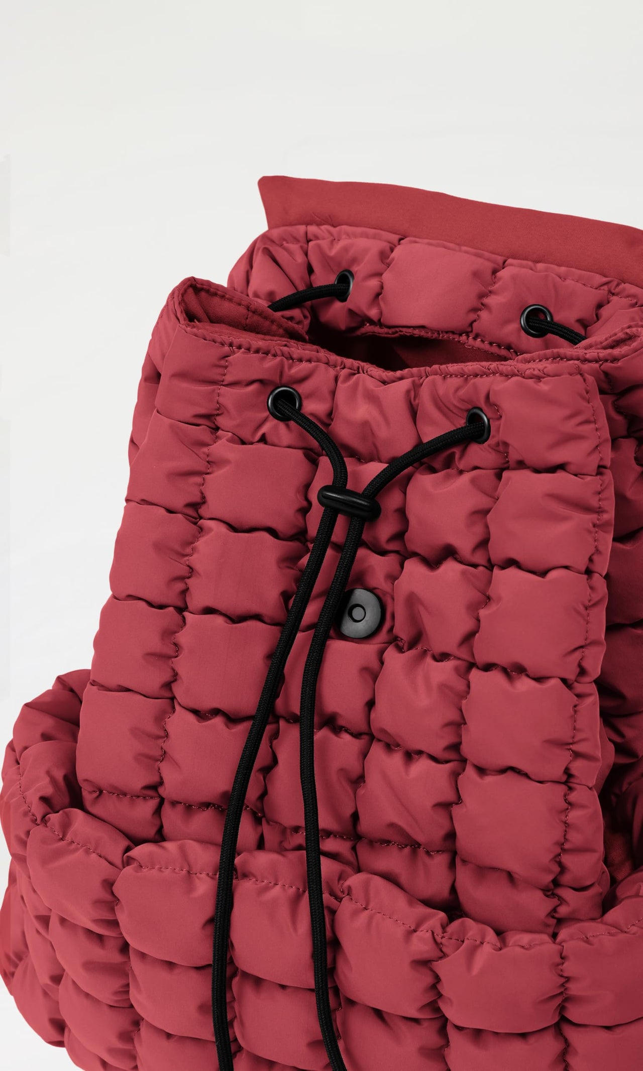 ODODOS Quilted Backpack 2.0 for Women Lightweight Puffer Hiker Pack Drawstring Padding Travel Gym Bag, True Red