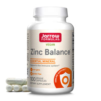Thumbnail for Jarrow Formulas Zinc Balance 15 mg - 100 Servings (Veggie Caps) - Zinc with Copper - Essential Minerals for Immune System Support - Immune Support Supplement - Gluten Free Copper Supplement, Vegan