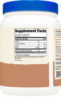 Thumbnail for Nutricost Collagen Peptides Powder 1LB (454 G) (Salted Caramel) - Grass Fed Bovine Collagen Hydrolysate
