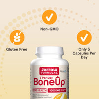 Thumbnail for Jarrow Formulas BoneUp Three Per Day for Bone Density and Skeletal Nutrition, Includes Vitamin D3, K2 (as MK-7) and Calcium, 90 Capsules, 30 Day Supply