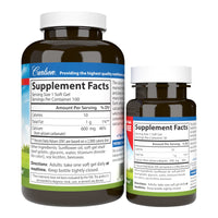 Thumbnail for Carlson - Cal-600, 600 mg Calcium, Bone Support, Healthy Teeth & Optimal Wellness, 100+30 Softgels