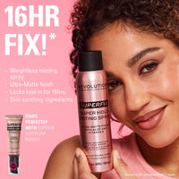 Thumbnail for Revolution, Superfix Misting Makeup Setting Spray, Ultra Matte & Shine-Free Finish, Long-Lasting Wear, Infused with Vitamin E, 5 fl oz