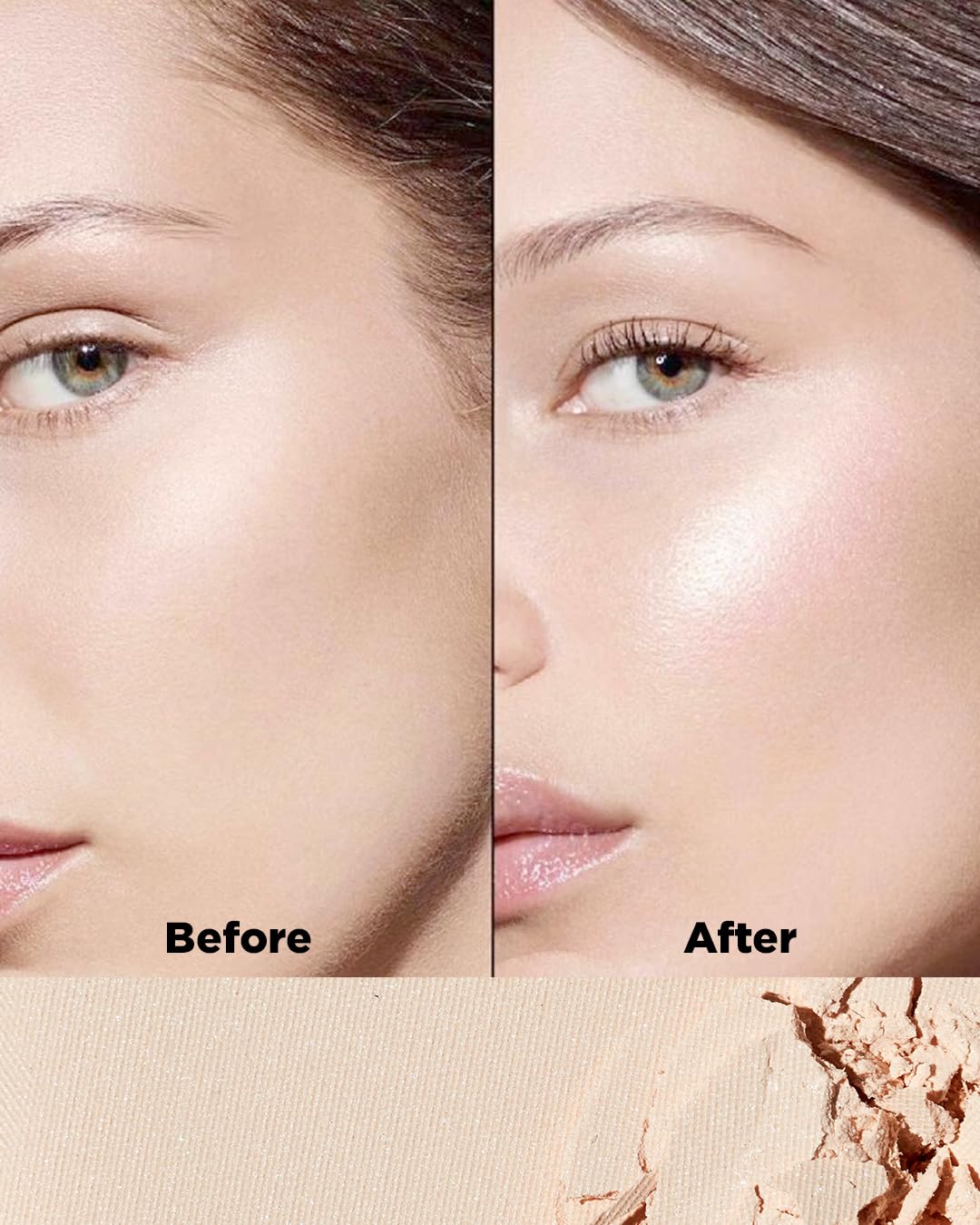 THESAEM Glam Glow Pact - Illuminating Pressed Powder for Oily & Combo Skin - Matte Finish with Radiant Finish - Sebum Control Pore Refining Pact with Natural Luminous Glow, 0.3oz.