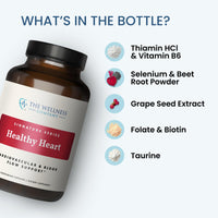 Thumbnail for The Wellness Company Healthy Heart - Cardiovascular Strength, Blood Flow, Nitric Oxide Production & Healthy Cholesterol Levels | 120ct (2 Month Supply)