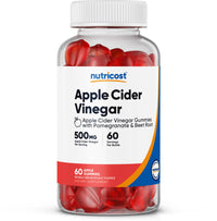 Thumbnail for Nutricost Apple Cider Vinegar 500mg, 60 Gummies, Apple Flavored - Gluten Free, Non-GMO, No Corn Syrup