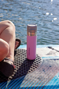 Thumbnail for STANLEY Quick Flip GO Water Bottle 24 oz | Push Button Lid | Leakproof and Packable for Travel and Sports | Insulated Stainless Steel | BPA-Free | Lilac 2.0