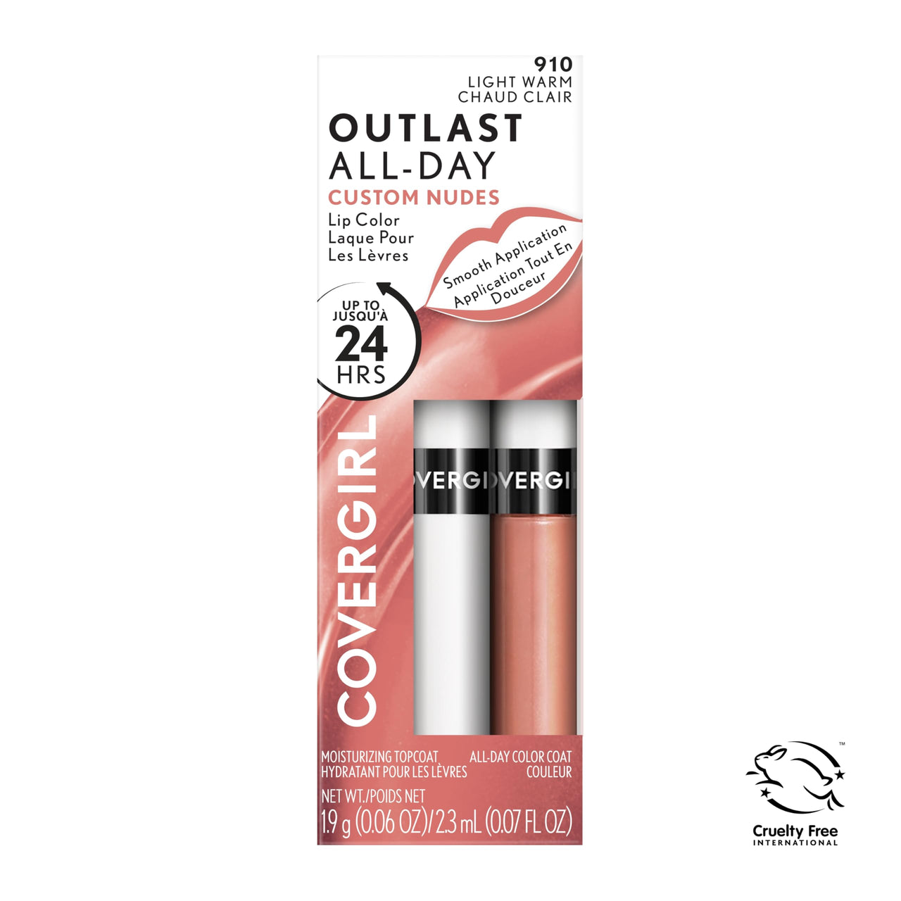 COVERGIRL Outlast All-Day Lip Color Custom Nudes, 910 Light Warm