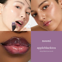 Thumbnail for NOONI Korean Lip Oil - Appleblacktea | Long-Lasting, Moisturizing, Plumping, Revitalizing for Dry Lips, Waterproof, No Peel Off, Hydrating, Stocking Stuffers, Teen Girl Gifts, 0.12 FL Oz