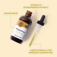 Thumbnail for Vimergy PropolisPure® – Supports Immune and Respiratory Health* – Benefits Oral Health* – USDA Certified Organic, Kosher, Paleo-Friendly, Gluten-Free – 115 mL (57 Servings)
