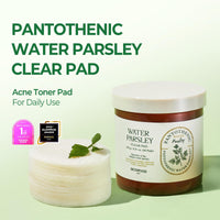 Thumbnail for SKINFOOD Pantothenic Water Parsley Clear Toner Pad, Daily Exfoliating Pads for Sensitive Skin, Korean Skincare Sebum Control Face Toner for Trouble Skin, 8.81 oz (60 Pads)