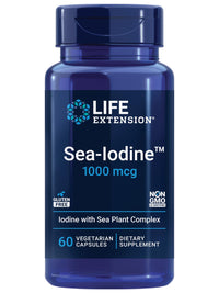 Thumbnail for Life Extension Sea-Iodine™, kelp and bladderwrack-derived Iodine, Supports Healthy Levels of This Essential Nutrient for Thyroid Health and Beyond, Non-GMO, Gluten-Free, Vegetarian, 60 Capsules