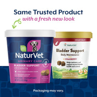 Thumbnail for NaturVet Bladder Support Plus Cranberry for Dogs, 60 ct Soft Chews, Made in The USA with Globally Source Ingredients