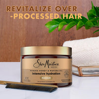 Thumbnail for Shea Moisture Hair Mask, Manuka Honey & Mafura Oil Intensive Hydration Masque 2-Pack for Revitalizing Extra Dry, Damaged Hair, Frizz Control, 12 Oz Ea