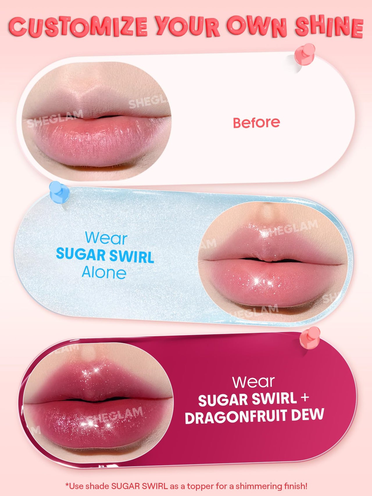 Buy SHEGLAM Hydra Jelly Pocket Lip Jam Hydrating Nourishing Lip Gloss Moisturizing Lip Makeup-Watermelon Whirl Online