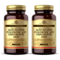 Thumbnail for Solgar Glucosamine Hyaluronic Acid Condroitin MSM (Shellfish-Free) 120 Tablets - 2 Bottles