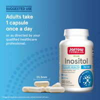Thumbnail for Jarrow Formulas® Inositol 750 mg, Dietary Supplement, Liver Support for Cellular Health and General Wellness, 100 Veggie Capsules, Up to a 100 Day Supply