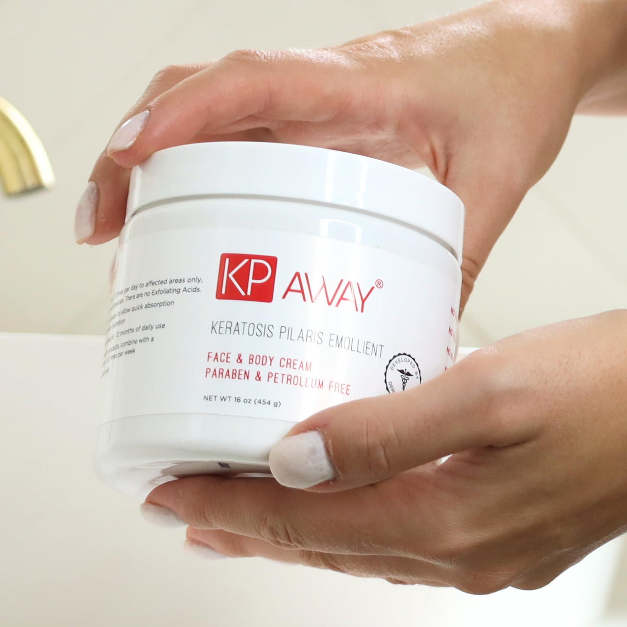 KPAWAY Moisturizing Keratosis Pilaris Cream for Kids | Gentle Hydration for Dry, Bumpy Skin | Dermatologist-Developed Lotion | Non-Irritating, Acid-Free Formula | 16 oz