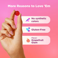 Thumbnail for OLLY Undeniable Beauty Gummy, For Hair, Skin, Nails, Biotin, Vitamin C, Keratin, Chewable Supplement, Grapefruit, 30 Day Supply - 60 Count