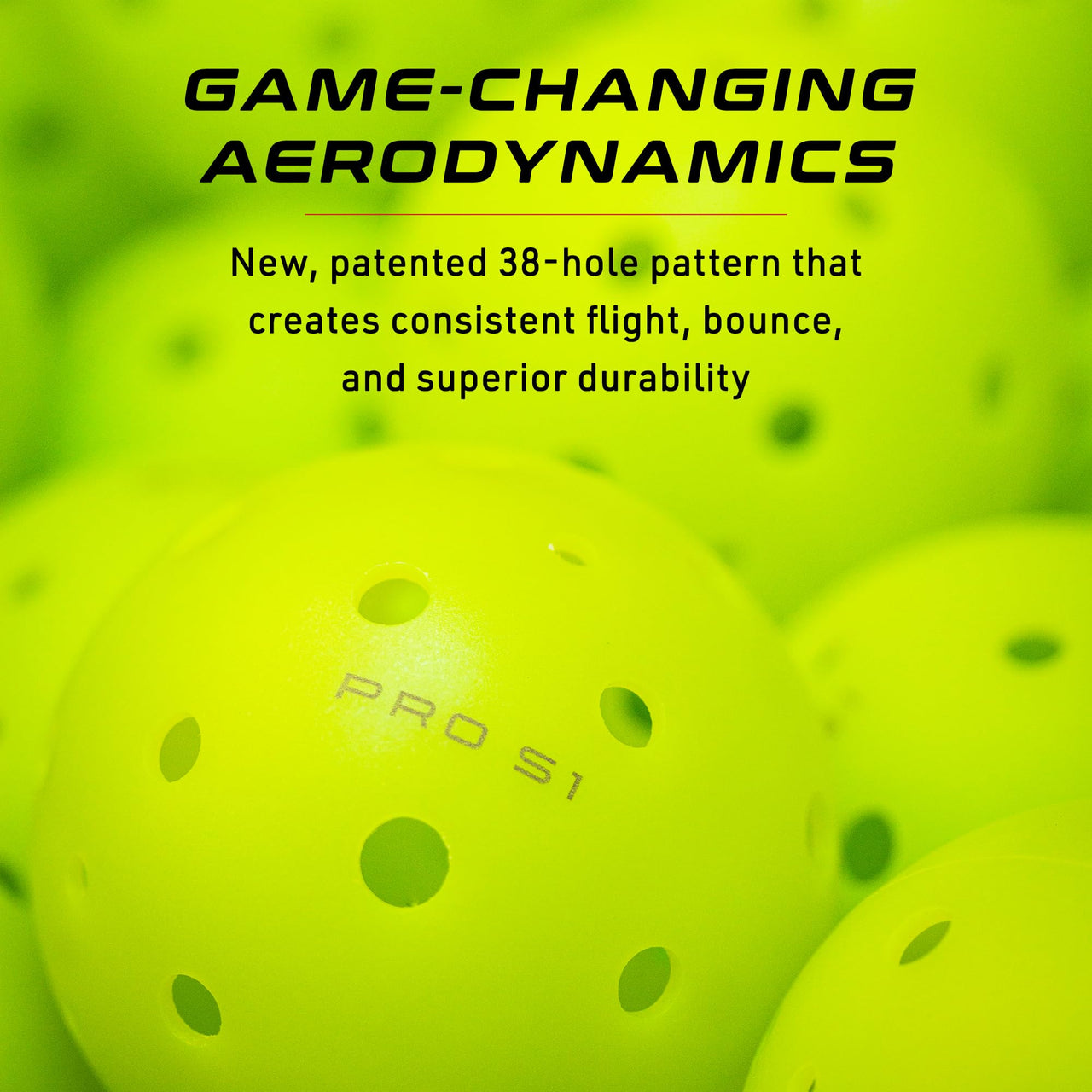 Selkirk Sport Pro S1 Ball | Crack-Resistant | 38 Hole Outdoor Pickleball Balls | USAPA Approved Pickle Ball for Tournament Play | Advanced Aerodynamics | 12 Pack Pickleballs |