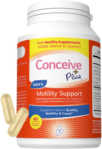 Thumbnail for CONCEIVE PLUS Motility Boost for Men - Sperm Count Booster with Vitamin D, Vitamin E, Zinc, Spermidine, Antioxidants - Sperm Count, Sperm Motility - Multivitamin Supplement for Men Sperm - 60 Caps