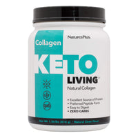 Thumbnail for NaturesPlus KetoLiving Natural Collagen, Unflavored - 1.36 lb Tub - Ketogenic Protein Powder - Supports Immune & Gut Health, Joint Mobility & Hair, Skin & Nails - Gluten-Free, Non-GMO - 28 Servings