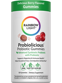 Thumbnail for Rainbow Light Probiotic Gummies | 50 Count | Advanced Synbiotic with Prebiotic | for Men, Women & Children | Supports Digestive & Immune Health