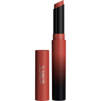 Thumbnail for Maybelline Color Sensational Ultimatte Matte Lipstick, Non-Drying, Intense Color Pigment, More Rust, Rusty Red, 1 Count