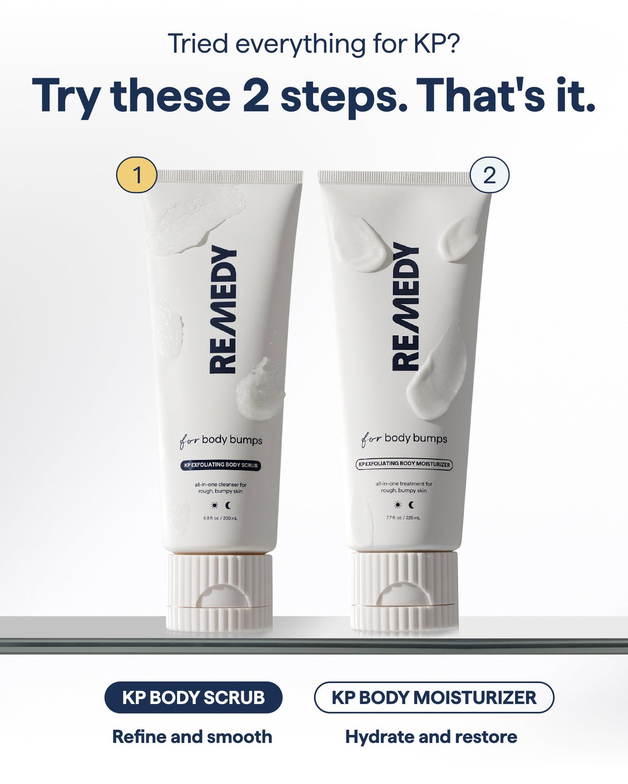 Remedy KP Exfoliating Body Scrub | Keratosis Pilaris and Chicken Skin Treatment with Fine Sugar, Glycolic Acid, Lactic Acid and Squalane | Exfoliating Scrub | By Dermatologist Dr. Shah, 6.8 fl oz
