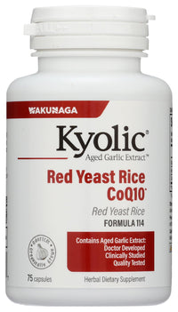 Thumbnail for Kyolic Aged Garlic Extract Formula 114, Red Yeast Rice CoQ10, 75 Capsules