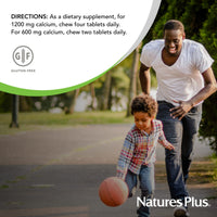 Thumbnail for NaturesPlus Calcium/Magnesium/Vitamin D3 with Vitamin K2-60 Chewable Tablets - Supports Bone & Immune Health - Vanilla Flavor - Gluten Free - Up to 30 Servings