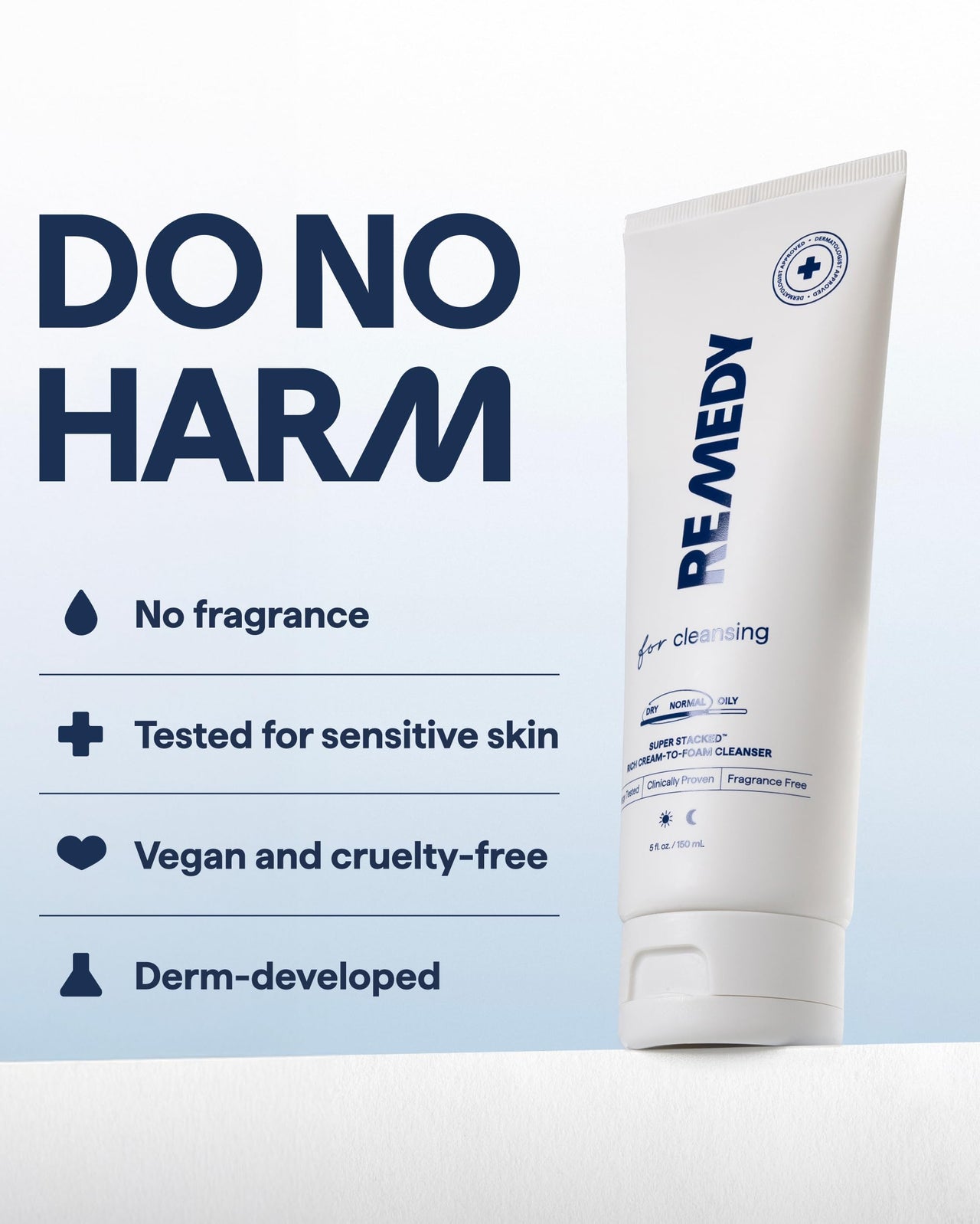 Remedy for Rich Cream Cleansing | Cream-to-Foam Face Wash with Ceramides, Glycerin and Panthenol | Hydrating Cleanser for Normal to Dry Skin | By Dermatologist Dr. Shah, 5 fl. Oz