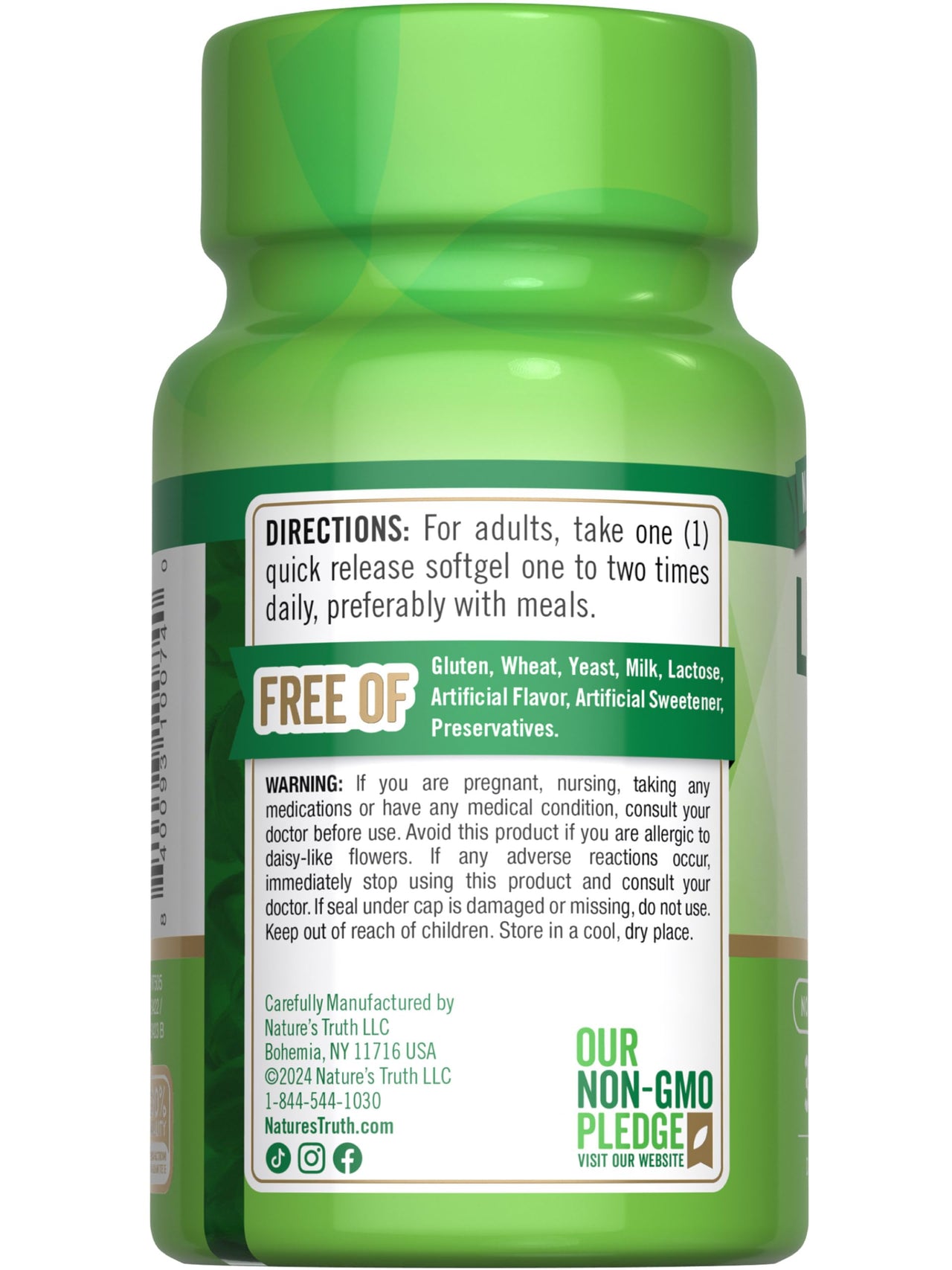 Nature's Truth Lutein and Zeaxanthin | 20 mg | 39 Softgels | with Bilberry | Non-GMO & Gluten Free Supplement