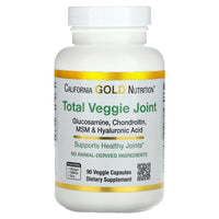 Thumbnail for California Gold Nutrition Vegetarian Glucosamine, Chondroitin, Hyaluronic Acid, MSM, Total Veggie Joint & Bone Support Formula, Non GMO, No Soy, Gluten Free, 90 Veggie Capsules