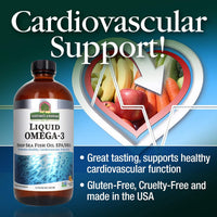Thumbnail for Nature's Answer Liquid Omega-3 | Deep Sea Fish Oil with EPA/DHA Dietary Supplement | Cardiovascular Support | No Preservatives & Gluten-Free 16oz (Pack of 2)