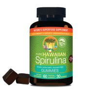 Thumbnail for Nutrex Hawaii Pure Hawaiian Spirulina Gummies – Sugar-Free, Vegan Superfood Plus Vitamin D3, Farm Grown in Kona, Non-GMO, 60 Count