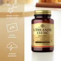 Thumbnail for Solgar L-Theanine 150 mg - 60 Vegetable Capsules - Promotes Relaxation - Non-GMO, Vegan, Kosher & Gluten Free - 60 Servings