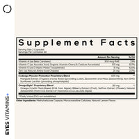 Thumbnail for Codeage Eyes Vitamins - AREDS 2 Based Formula Supplement - 2-Month Supply - Vitamins A, C, E, Zinc, Lutein, Astaxanthin, Zeaxanthin, Eyebright, Marigold, Bilberry, Saffron, Omega-3-120 Capsules