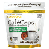 Thumbnail for California Gold Nutrition CafeCeps, Certified Organic Instant Coffee with Full-Spectrum, Organic Cordyceps and Reishi Mushroom Powder, 3.5 oz (100 g)