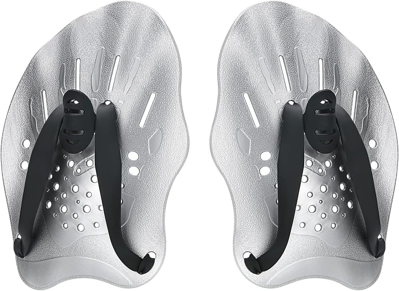 Contour Swim Paddles Hand, Swim Training Hand Paddles with Adjustable Straps, Swimming Hand Paddles for Women and Men