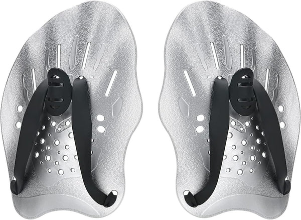 Contour Swim Paddles Hand, Swim Training Hand Paddles with Adjustable Straps, Swimming Hand Paddles for Women and Men