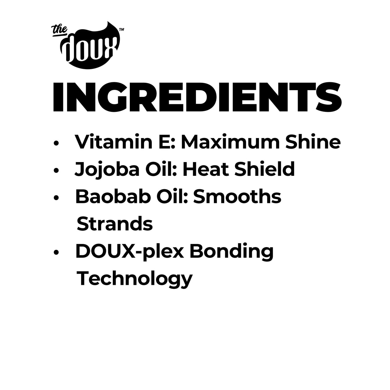 The Doux DOUX DROPS Bonding Polish Spray – Anti-Humidity Hair Smoother & Heat Protectant for Curly Hair – Silkening Bonding Oil with Vitamin E, Baobab & Jojoba, 4 oz