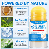 Thumbnail for Uruses Urea Cream 60% plus Salicylic Acid 2% Urea Foot Care Stick, Foot Cream for Foot Callus Remover, Feet Moisturizer Stick for Dry Cracked Heels, Hands, Knees, Hydrating Heel Balm, Easy To Use