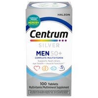 Thumbnail for Centrum Silver Multivitamin for Men 50 Plus, Multimineral Supplement, Vitamin D3, B-Vitamins and Zinc, Gluten Free, Non-GMO Ingredients, Supports Memory and Cognition in Older Adults - 100 Ct