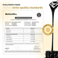 Thumbnail for Better Alt Pure Himalayan Shilajit Resin Pack of 1 High Potency Gold Grade 75 Servings for Energy Boost & Immune Support, 85+ Trace Minerals, 75%+ Fulvic Acid, with Lab Test Report,400 mg